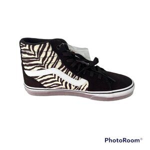 Vans Filmore Hi Platform High-Top Shoes‎ Size 9.5 Brown White Leopard Print NEW